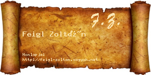 Feigl Zoltán névjegykártya